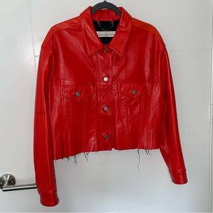 GOLDEN GOOSE - Leather Trucker Jacket - S